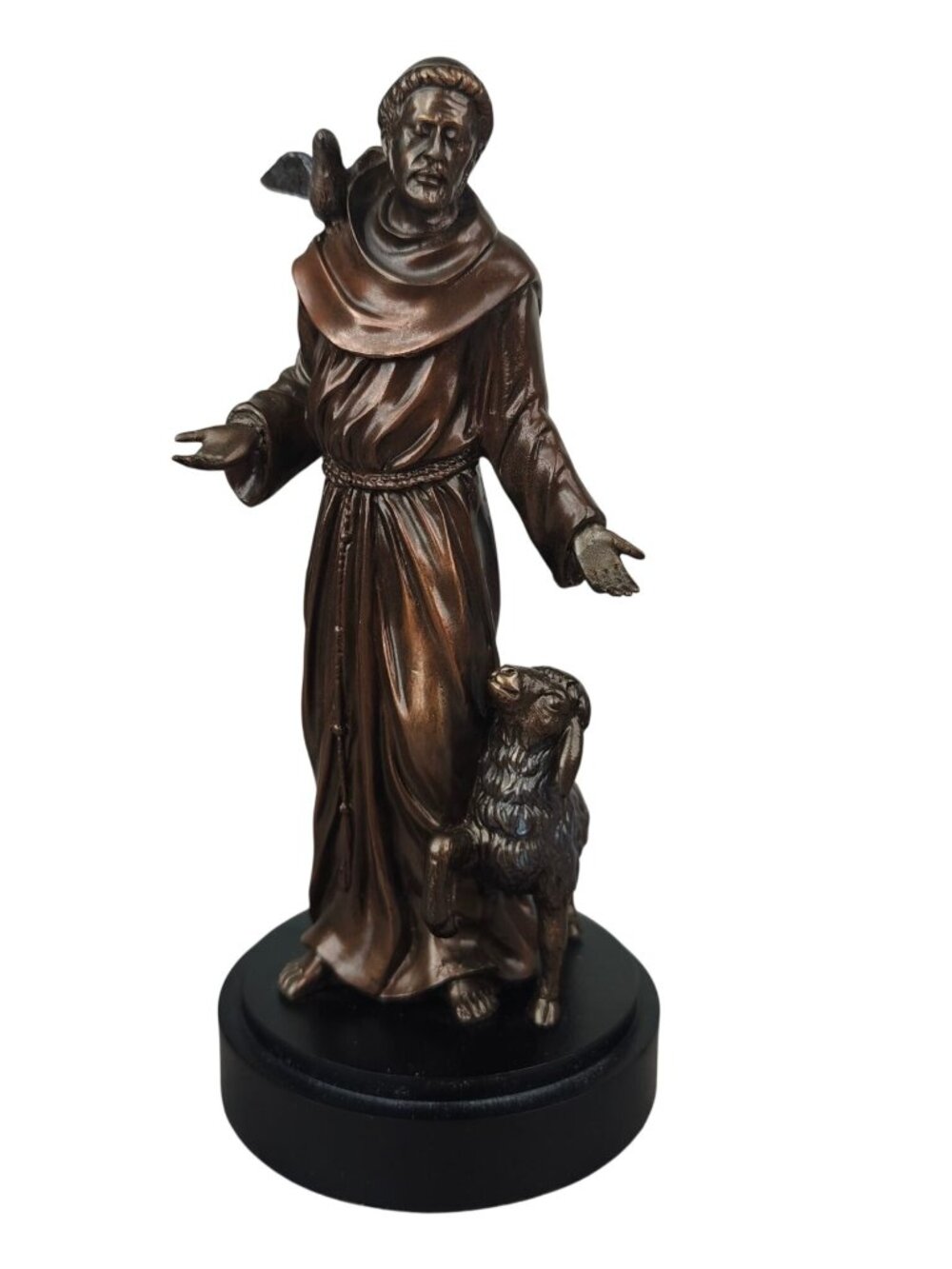 Saint Francis Figurine Bronze Finish Summit Collection Religious Statue 8" Tall